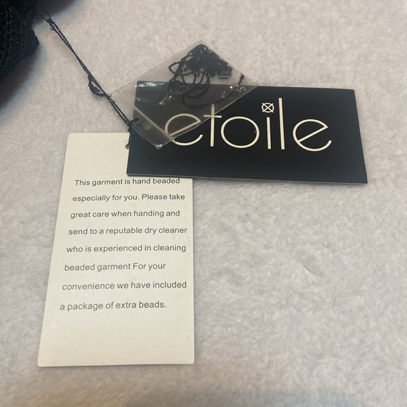 ETOILE Evening Collection Size M Black Crochet Dress NWT Needs Small Repair - Picture 8 of 16